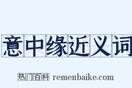 意中缘近义词是什么意思的图片